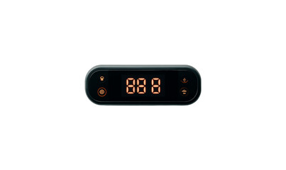 Digital Display Control Panel with Orange Number 888 on Black Ba