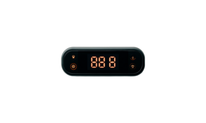 Digital Display Control Panel with Orange Number 888 on Black Ba