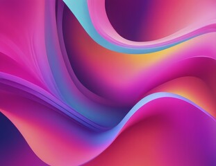 Vibrant flowing waves of pink, purple, and blue with smooth gradient transitions creating a dynamic look, AI generated