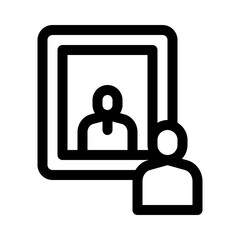 self reflection line icon