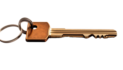 House key isolated on transparent background