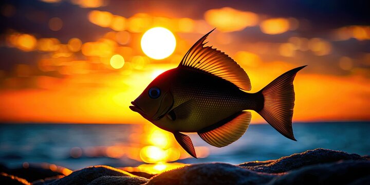 Silhouetted Platyfish (Xiphophorus variatus) in aquatic habitat; black and white underwater nature photography.
