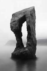 A dynamic shot of a massive rock with a deep fissure forming in its core, reflecting the abrupt end of an unbreakable facade,