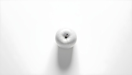 Single White Apple Minimalist Photography