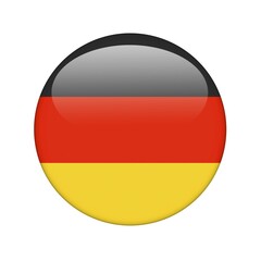 The German flag in the form of a glossy icon