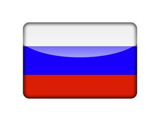 The Russian flag in the form of a glossy icon