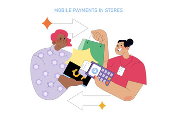 Financial Technologies. Flat Vector Illustration