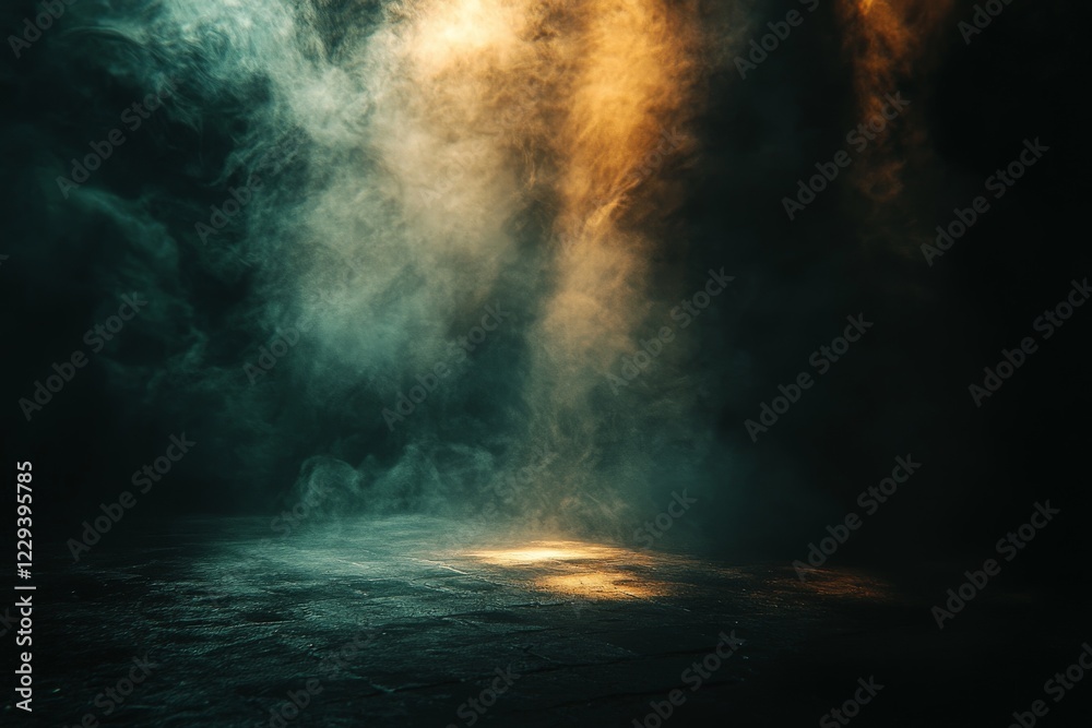 Poster Misty atmosphere with dramatic lighting creating an ethereal space for artistic expression