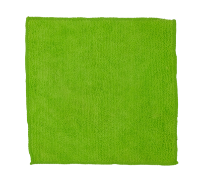 Universal cleaning cloth for office equipment and electronics. Soft green yellow color monitor cleaning cloth.