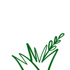 Grass doodle sketch style

