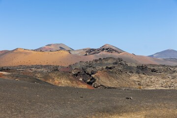 Lava rocks, mountains, National Park Montana del Fuego de Timanfaya, Lanzarote, Canary Islands, Spain, Europe