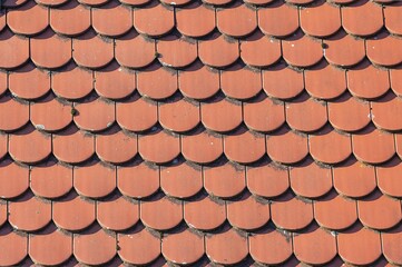 Roof tiles, plain tiles, Munich, Upper Bavaria, Bavaria, Germany, Europe