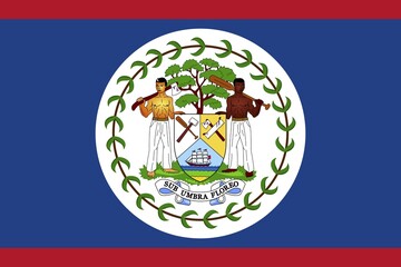 Obraz premium Flag of Belize, Vector illustration