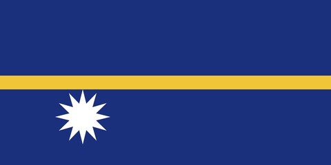 Flag of Nauru, Vector illustration