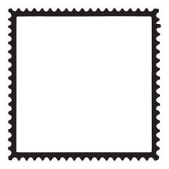 Classic Blank Postage Stamp Silhouette Vector Illustration