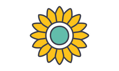 A delicate, single-line drawing of a blooming floral art 