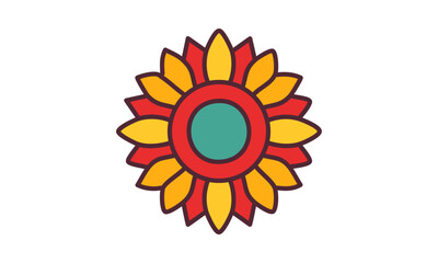 A delicate, single-line drawing of a blooming floral art 