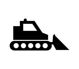 Excavator icon illustrated in vector on white background