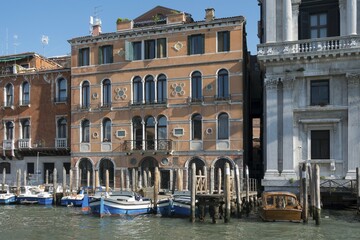 Naklejka premium Palazzo, Canal Grande, Riva del Carbon, Venezia, Veneto, Italy, Europe