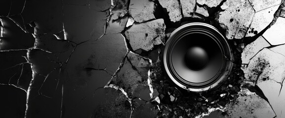 A speaker is successfully breaking through a solid black wall