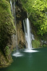 Obraz premium Waterfall, Plitvice Lakes National Park, Jezera, Lika-Senj County, Croatia, Europe