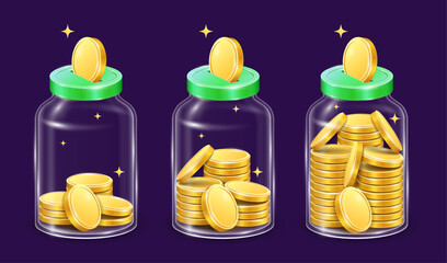 illustration gold coin saving	
