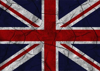 Fototapeta premium Great britain flag with texture on background
