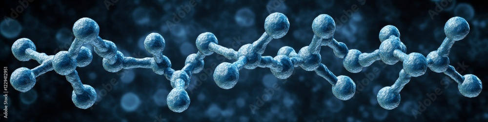 Poster interconnected nodes and lines forming a network structure with bokeh-like background