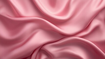 Fototapeta premium Flowing pink silk fabric close-up texture textile photography soft environment abstract concept