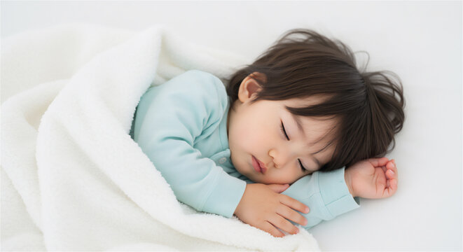 お昼寝する赤ちゃん