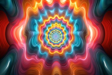 Optical tricks and illusions, dynamic patterns and colors. 