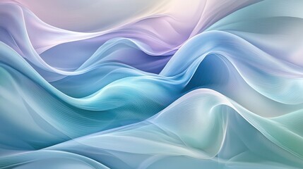 Serene Abstract Waves: A Symphony of Pastel Hues