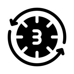countdown glyph icon