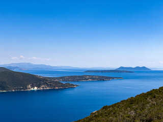 Endless blue stretching beyond the shore. Concept of the tranquility, wanderlust, and the breathtaking allure of the Mediterranean