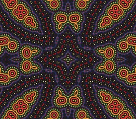 Black background with bright color pattern