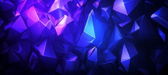 Obraz premium Abstract digital backdrop, space adorned with polygons and dots, featuring a 3D wave