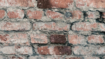 Obraz premium pattern old brick wall close up