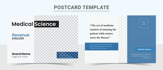 Corporate business or marketing agency postcard template design or amazing and modern eddm postcard design template layout. Vector postcard design.