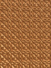 Brown 3d effect glossy leather textured background pattern