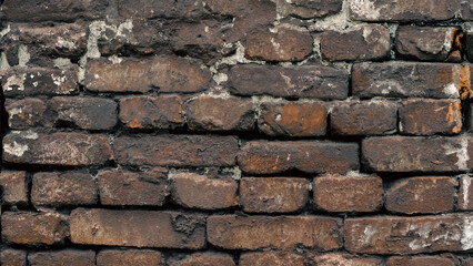 texture of old shabby brick wall