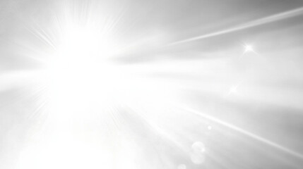 Bright abstract white background with light rays