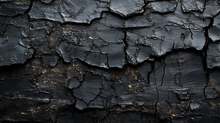 Fototapeta premium Burned wood texture close-up natural element dark environment artistic viewpoint