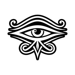 Horus tattoo icon in filled style