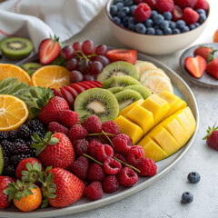fruit salad in a bowl
