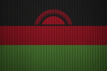 Naklejka premium Malawi Flag painted on the cracked grunge concrete wall