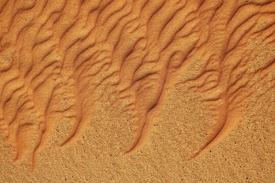 Sand ripples in the sand, dunes, Rub al Khali desert, Dhofar, Oman, Asia