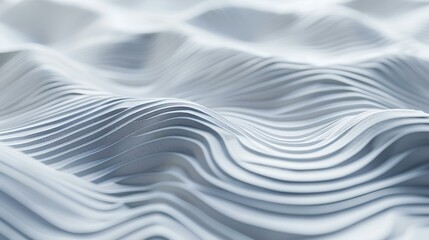 Abstract white wave pattern, undulating lines, smooth surface, modern design, background texture for website or presentation