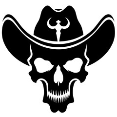 Cowboy skull silhouette