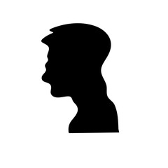 male head from side silhouette
