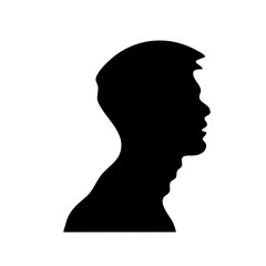 male head from side silhouette
